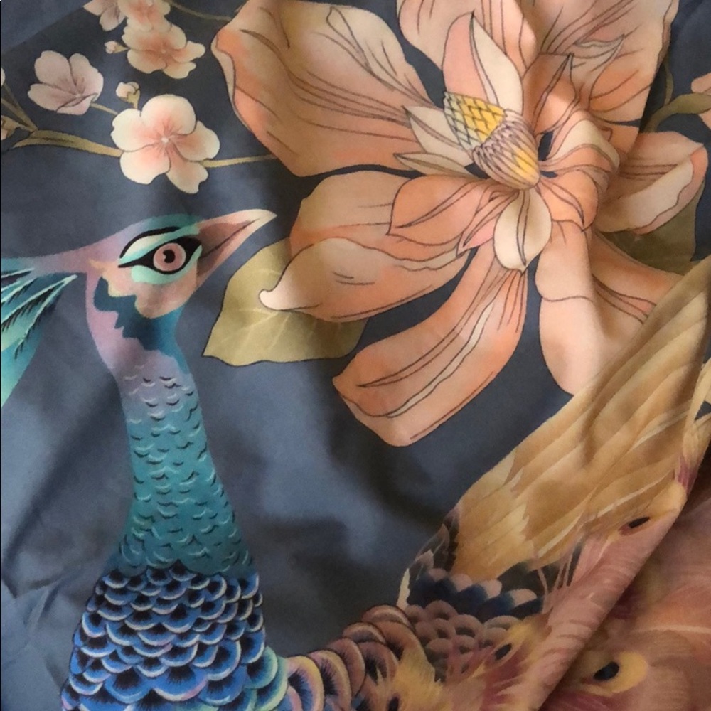 🆕Waterfall Blue Floral Peacock Maxi Kimono Duster - Picture 6 of 7